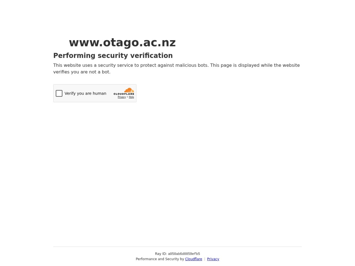Homepage screenshot of the University of Otago website